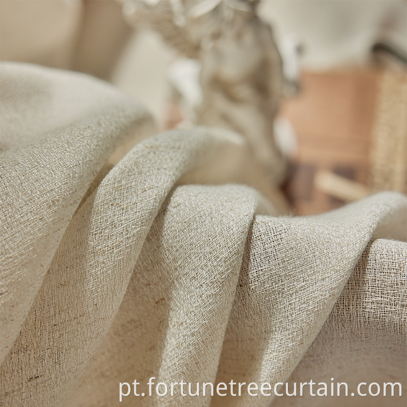 Cotton Linen Semi Sheer Curtains